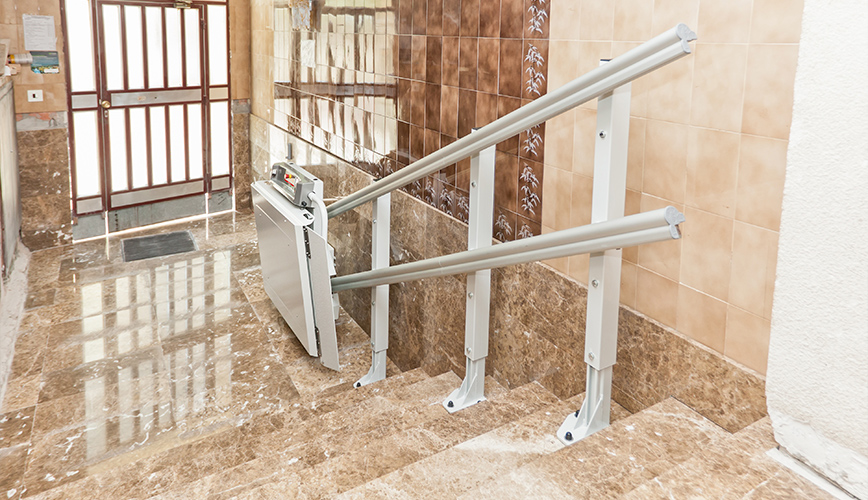 Plataforma elevatoria Stannah Sharp para escadas retas